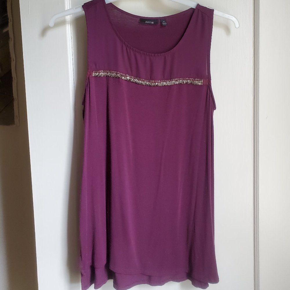 Apt 9 Sleeveless Cocktail Tops, Colors Plumb & Winter Green Size M 8-10